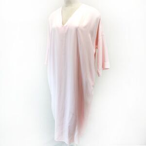 Laszlo California Pink Oversized Pockets RAINEY KAFTAN Dress M/L made in USA